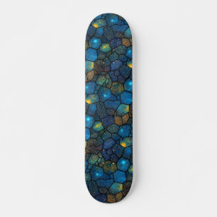 Skate Padrão de Forma Pontilhada Colorida Celular Azul L