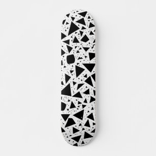 Skate Padrão de Formas abstrato preto e branco