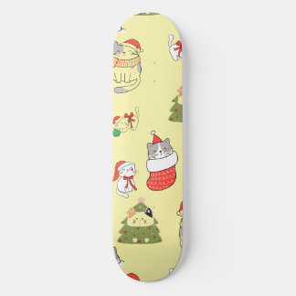 Skate Padrão de Gatos de Natal Fofo – Desi de Férias Fes