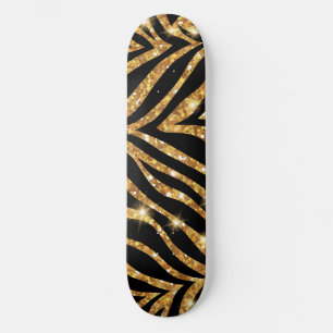 Skate Padrão de Gliteria Zebra ouro