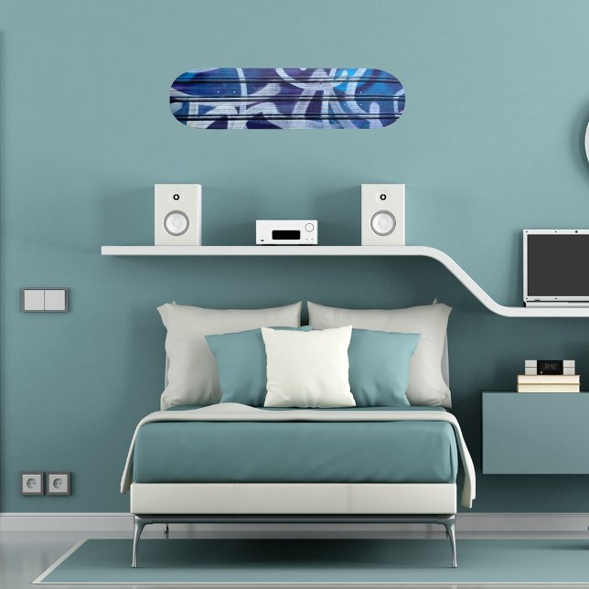 Skate Padrão de grafitti abstrato azul (Criador carregado)