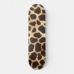 Skate Padrão de Impressão Animal do Luxury Brown Giraffe