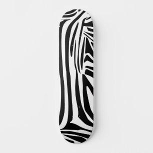 Skate Padrão de impressão de zebra preto e branco em neg