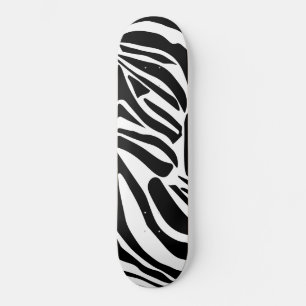 Skate Padrão de impressão de zebra preto e branco em neg