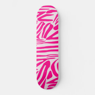 Skate Padrão de Impressão de Zebra Rosa