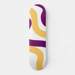 Skate Padrão de linhas onduladas curvas vermelhas castan