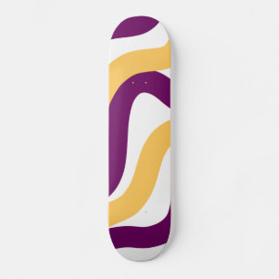 Skate Padrão de linhas onduladas curvas vermelhas castan
