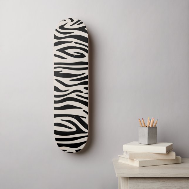 Skate Padrão de Linhas Zebra (Arte de parede)
