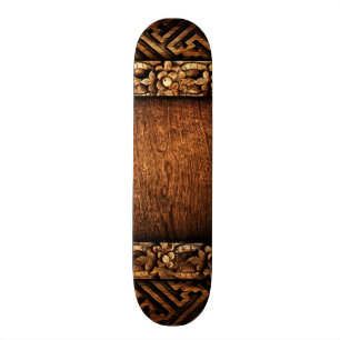 Skate Padrão de Madeira Talhada