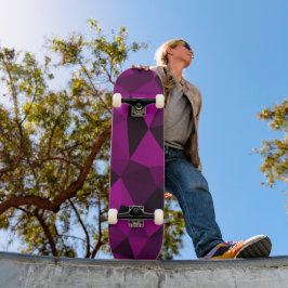Skate Padrão de malha geométrica preta rosa