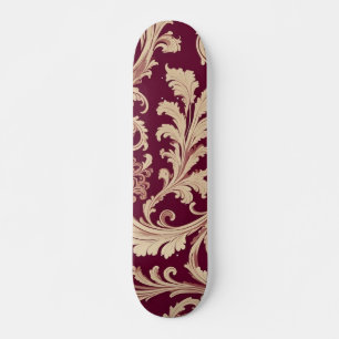 Skate Padrão de Maroon e Beige Vintage