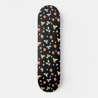 Skate Padrão de mirtilo morango aquarela fofa