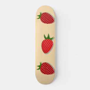 Skate Padrão de morango para boas vibrações no Verão de