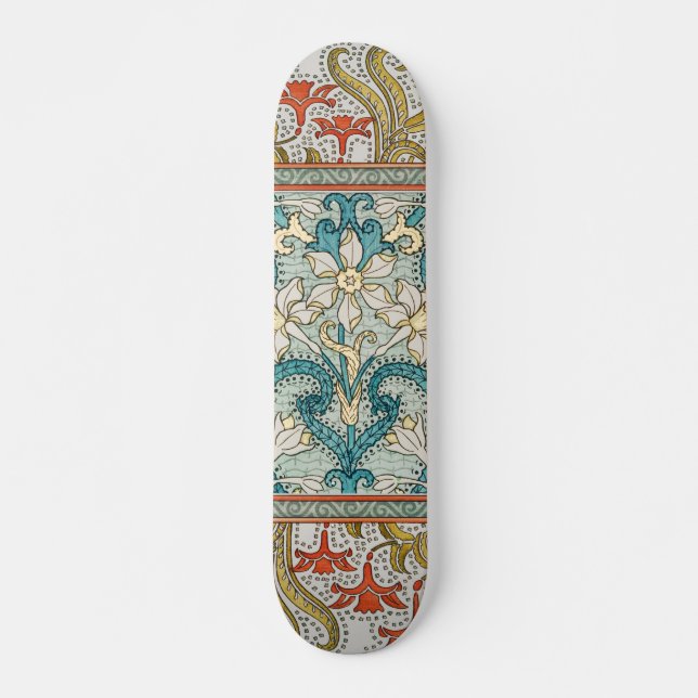 Skate Padrão de Narciso Art Nouveau Antigo Verneuil (Frente)