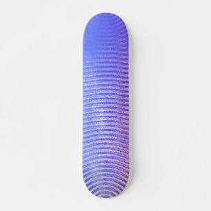 Skate Padrão de ondas sonoras azuis e laranja
