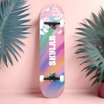 Skate Padrão de Orgulho Arco-Íris Colorido Cor-de-rosa<br><div class="desc">Libere suas cores verdadeiras com nossa vibrante design de skater! Celebre a autoexpressão e abraça a sua individualidade com o nosso padrão de orgulho arco-íris, florais florescentes e toques personalizados. Seja você um ávido skater ou um entusiasta da arte, este conselho é a canvas mais avançada para mostrar seu estilo...</div>
