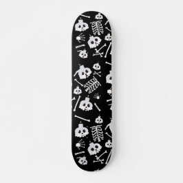 Skate Padrão de Ossos do Skeleton do Halloween