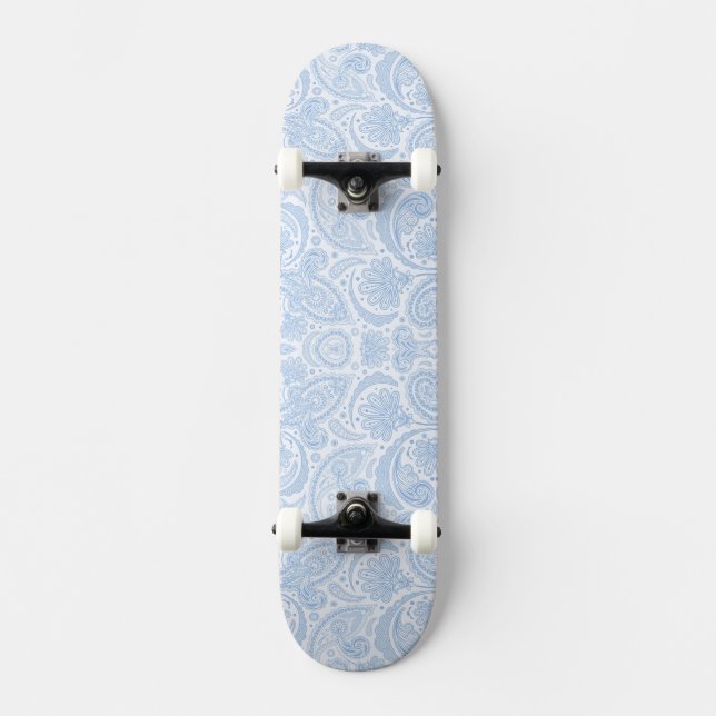 Skate Padrão de paisley branco-claro (Frente)