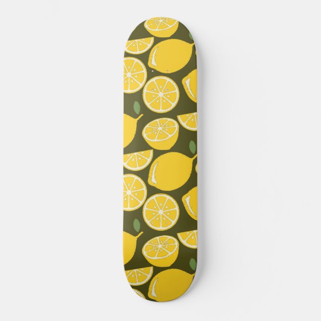 Skate Padrão de Papel de Carteira de Limão Amarelo Verão (Frente)