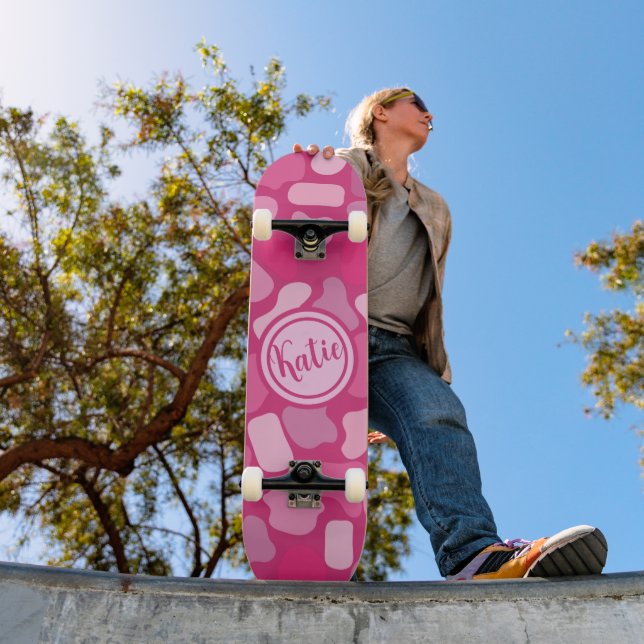 Skate Padrão de Pedra Rosa- (Ao ar livre 1)