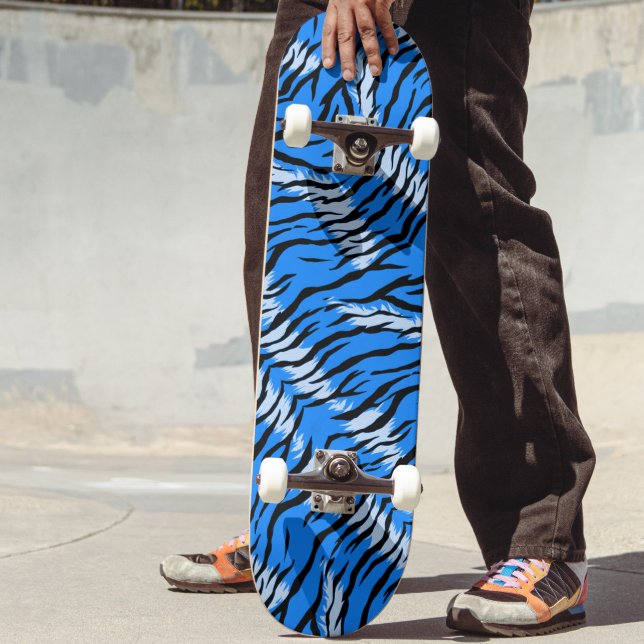 Skate Padrão de Pele de Tigre Azul Design (Criador carregado)