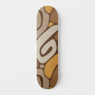 Skate Padrão de Rolagem Espiral Neutro Marrom e Creme