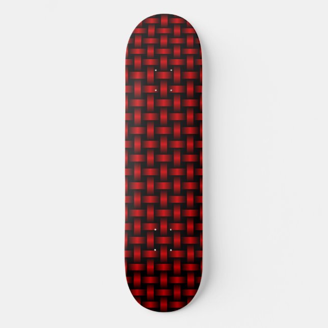 Skate Padrão de Tecido Preto e Vermelho (Frente)