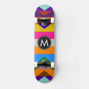 Skate Padrão de Tendência Chic Chevron Stripes