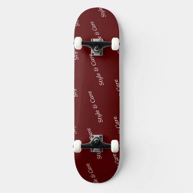 Skate Padrão de texto de nome de marca personalizado que (Frente)