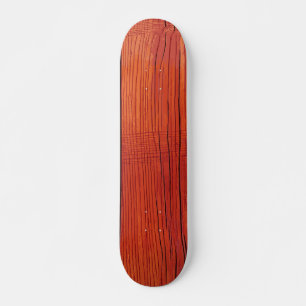 Skate Padrão de Textura de Madeira Vermelha Rica