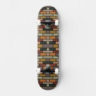 Skate Padrão de tijolos vintage fofo
