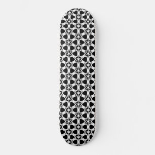 Skate Padrão de trava preto e branco