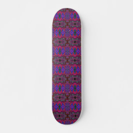 Skate Padrão de Triquete Vermelho Azul e Arco-Íris