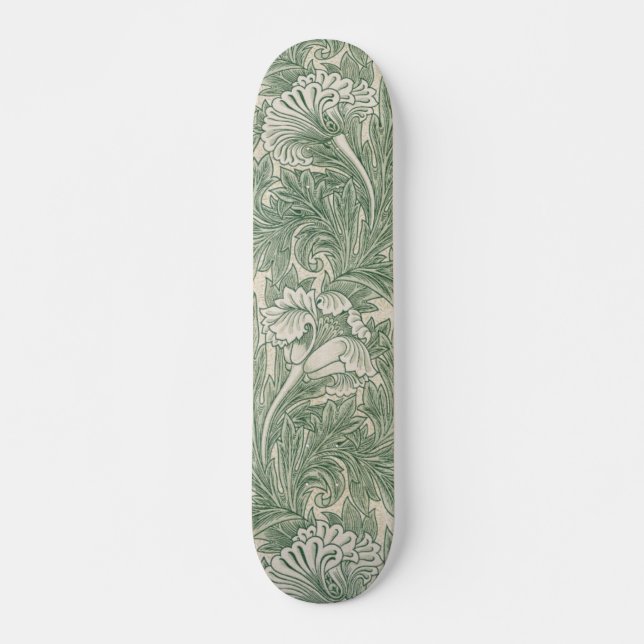 Skate Padrão de Tulip por William Morris (Frente)