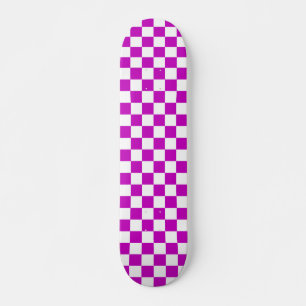 Skate Padrão de Verificação Branco Roxo