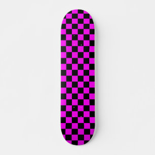 Skate Padrão de Verificação Preto Roxo