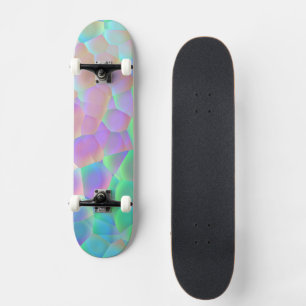 Skate Padrão de Vidro Holográfico, Cores Iridescentes