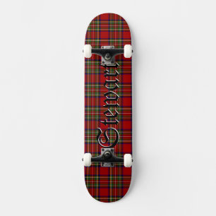 Skate Padrão de Xadrez Escocês Stewart Tartan