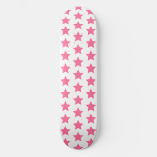 Skate Padrão Diversão de Estrelas Rosa Quentes - Menin