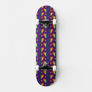 Skate Padrão do Rainbow Heart
