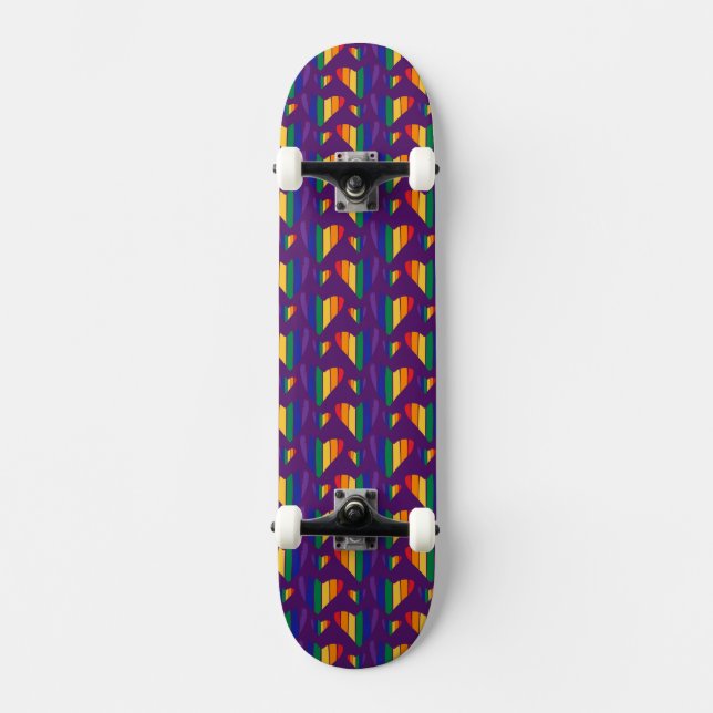 Skate Padrão do Rainbow Heart (Frente)