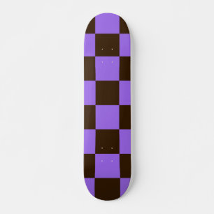 Skate Padrão dos quadrados com controlo preto e roxo