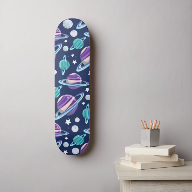 Skate Padrão Espacial, Planetas, Estrelas, Galáxias, Cos (Arte de parede)