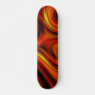 Skate Padrão Fervoroso Laranja e Amarelo