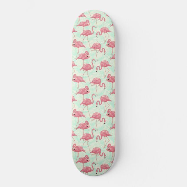 Skate Padrão Flamingo Pink Elegante de Chic (Frente)