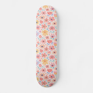 Skate Padrão Floral Abstrato Moderno