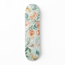 Padrão Floral Azul Aquarela de Prado de Flores Sil