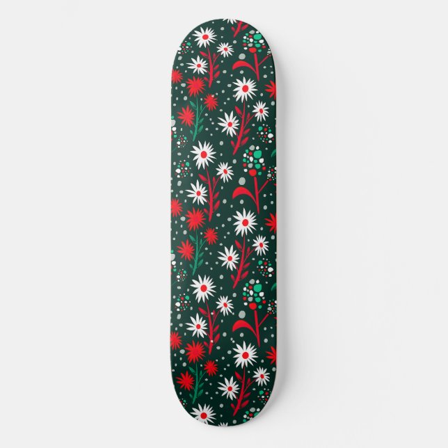 Skate Padrão Floral Colorido (Frente)
