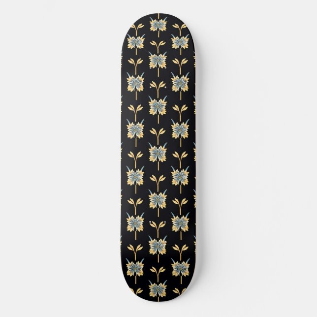 Skate Padrão Floral Com Flores Amarelas (Frente)