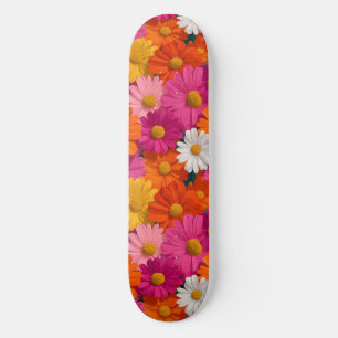 Skate Padrão Floral de Margarida Sem Costura Vibrante